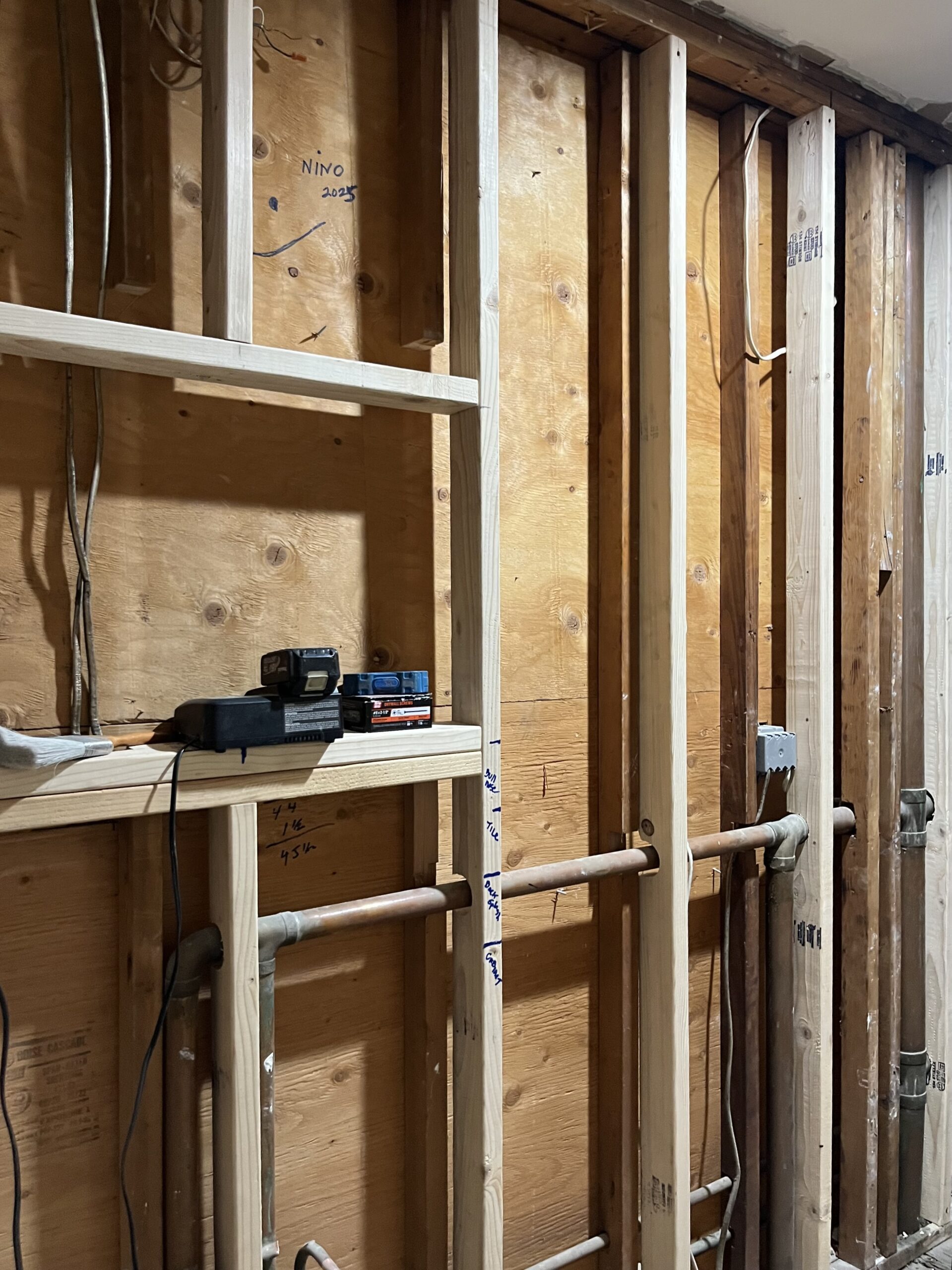 A bathroom that is under construction.